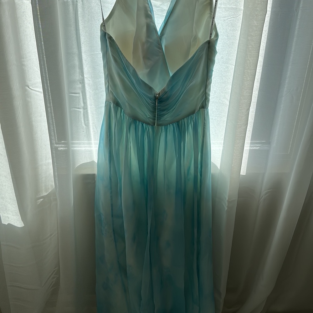 Blue haltered gown - Picture 3 of 7